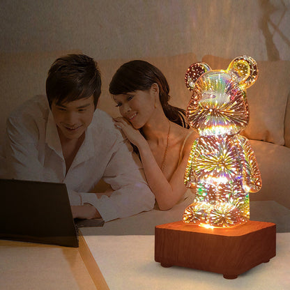 3D Fireworks Bear Table Lamp