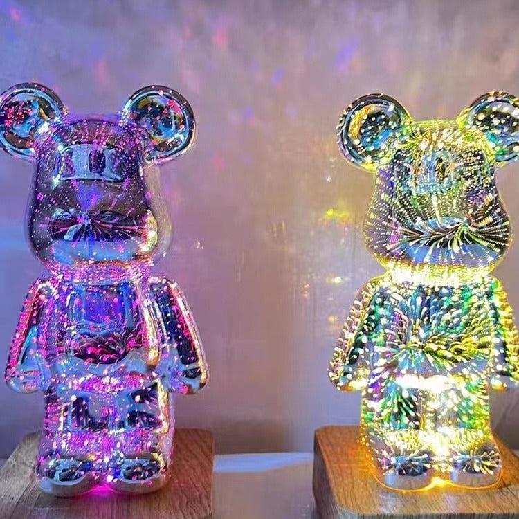 3D Fireworks Bear Table Lamp