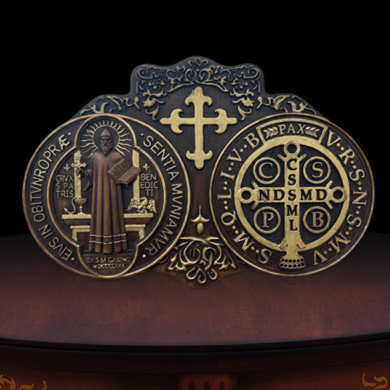 St. Benedict's Exorcism Medal Christian Exorcism Plaque