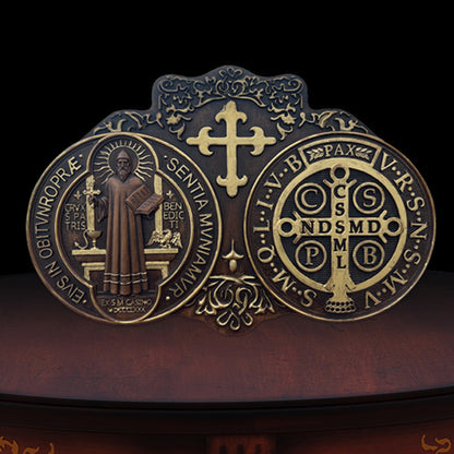 St. Benedict's Exorcism Medal Christian Exorcism Plaque