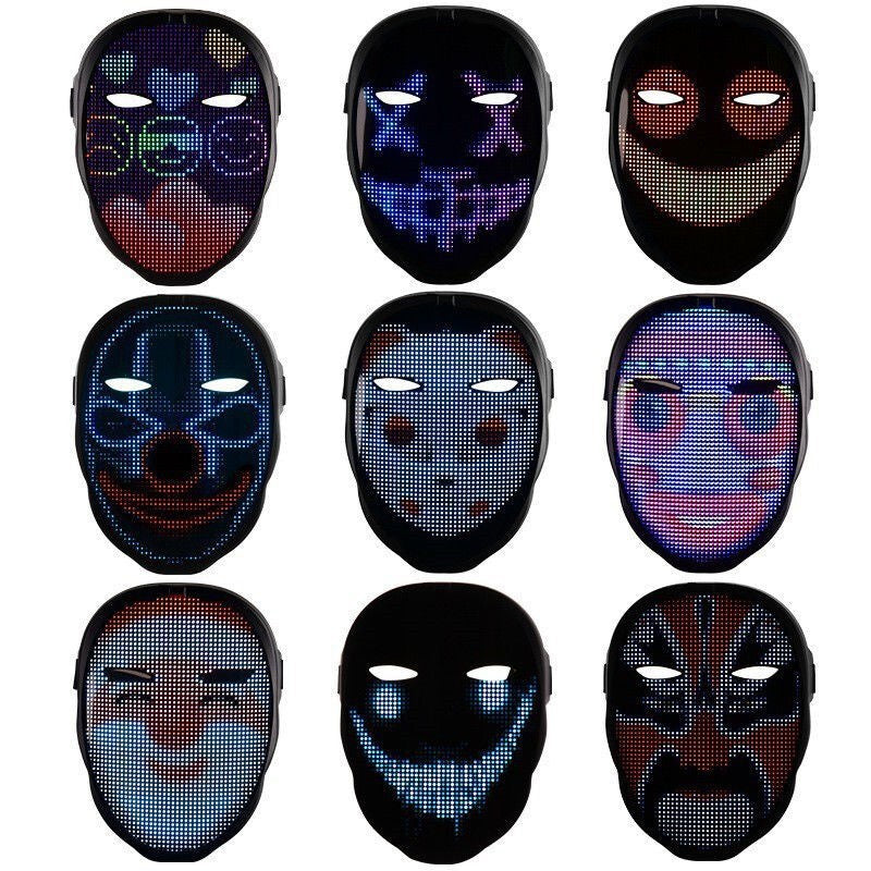 Puloux DIY Patterns LED Glowing Mask