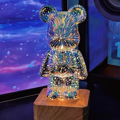 3D Fireworks Bear Table Lamp