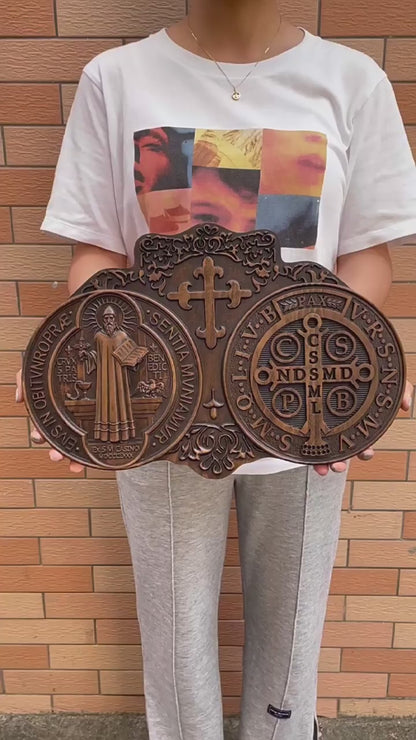 St. Benedict's Exorcism Medal Christian Exorcism Plaque